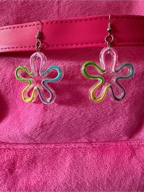 hand made colorful spongebob inspired earrings!